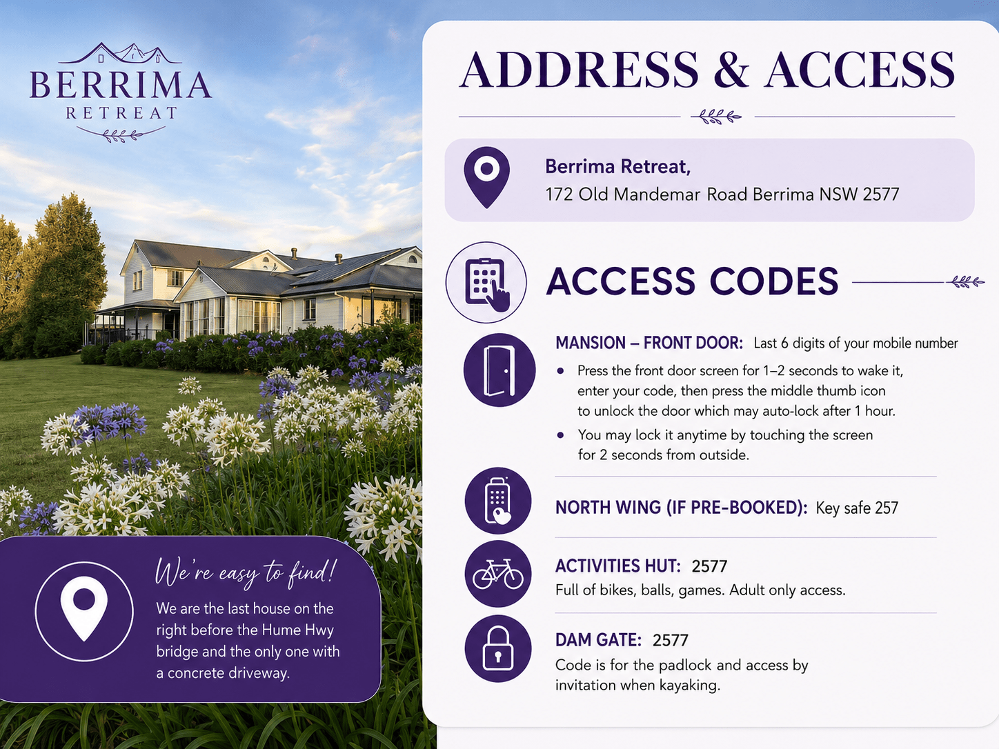 Access codes