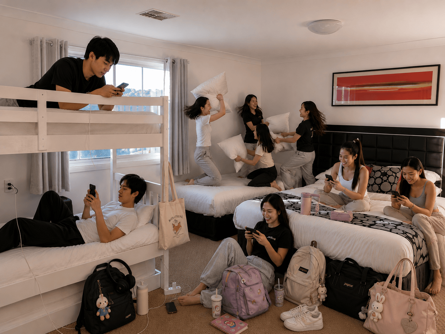 Dance Team Bonding on Berrima Retreat Bedroom