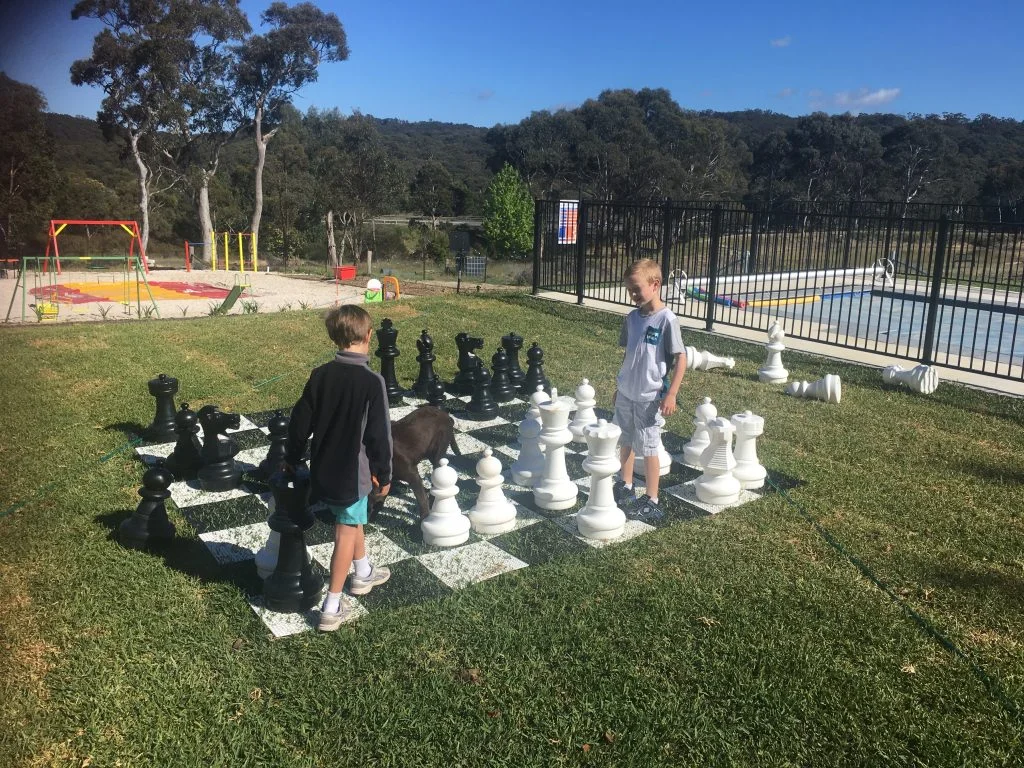 Giant Chess at Berrima Retreat for Organising Group Activities