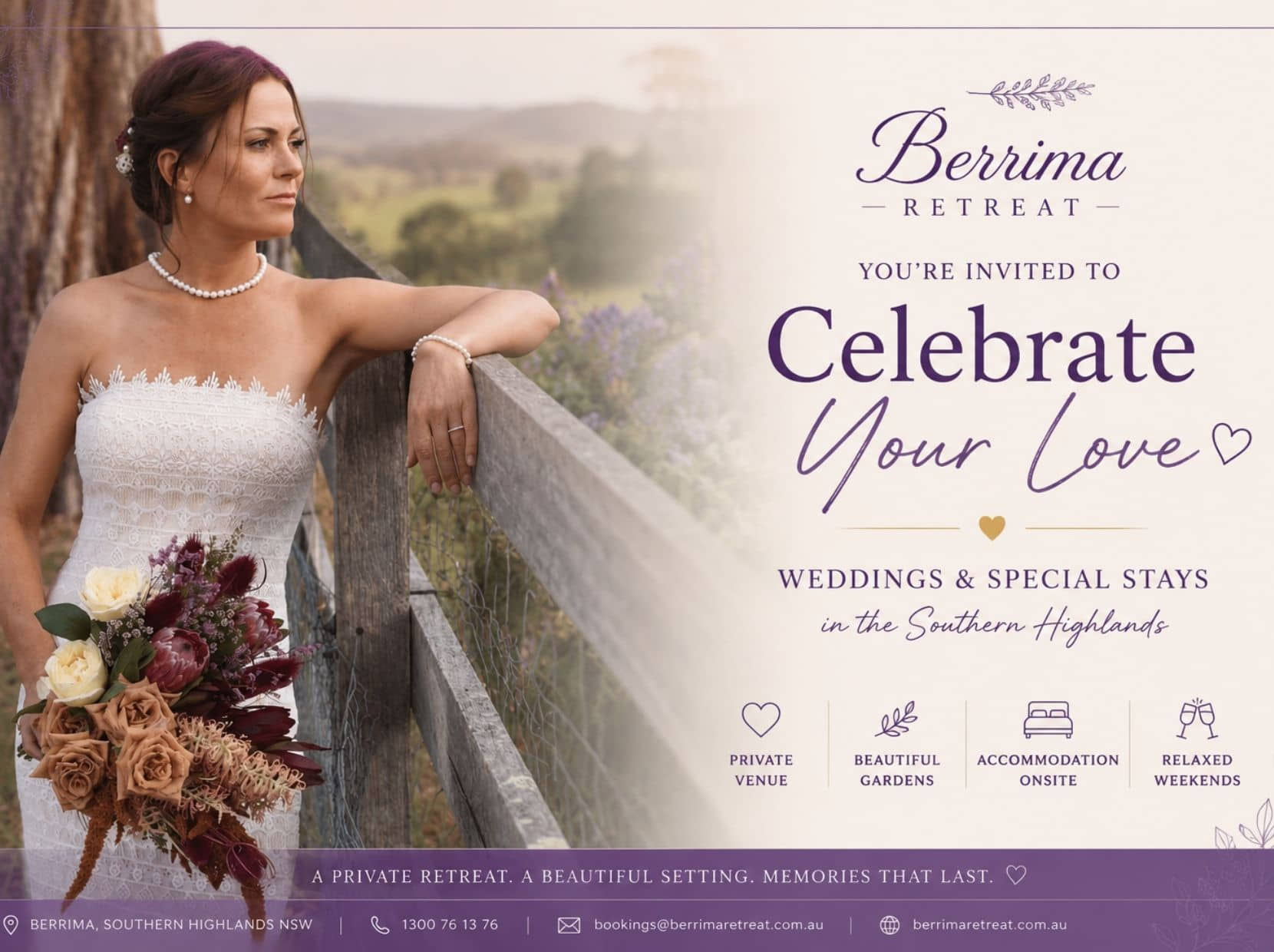 Wedding Group Accommodation at Berrima Retreat