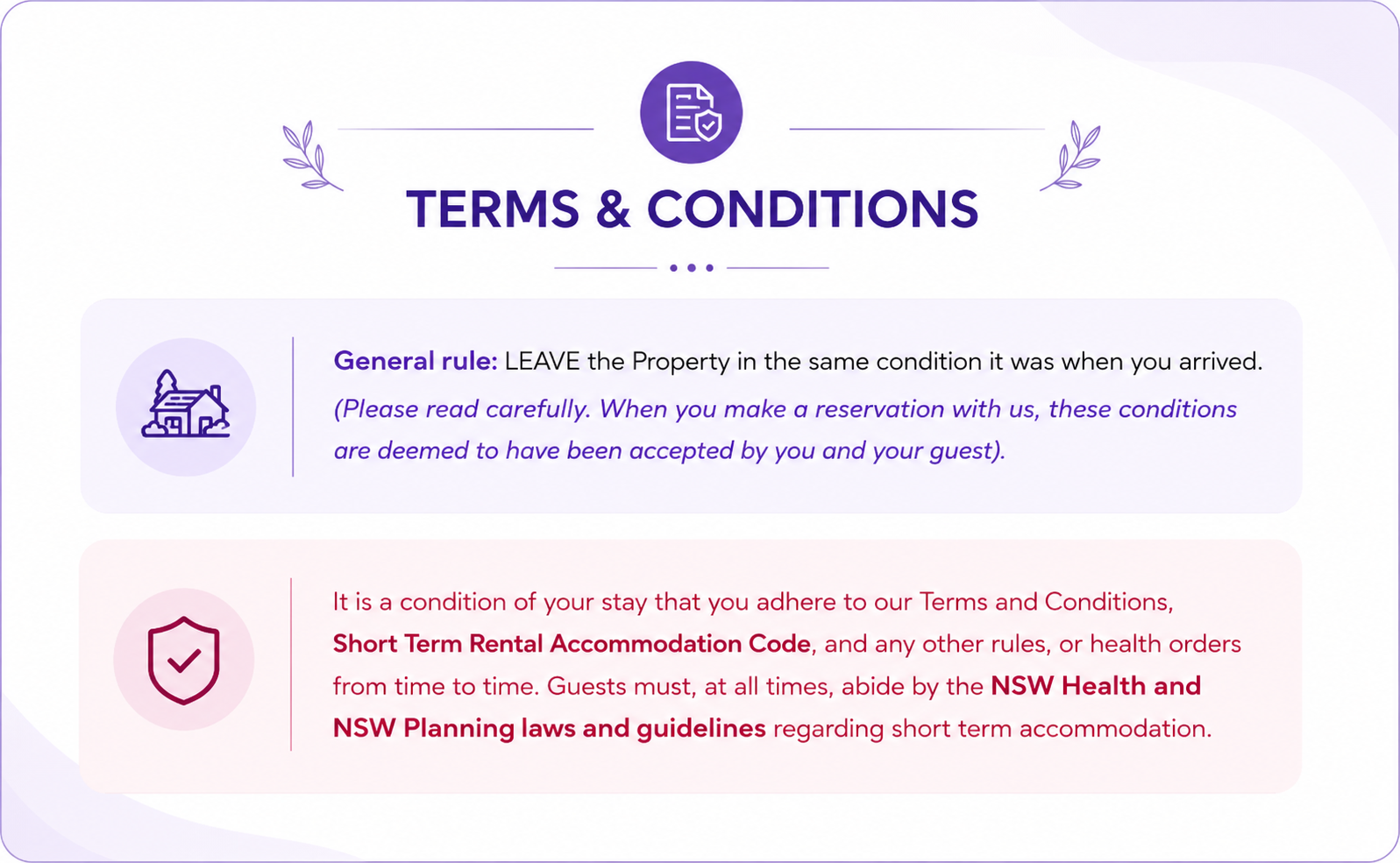 Berrima Retreat_Terms and Condition and Frequently Asked Questions