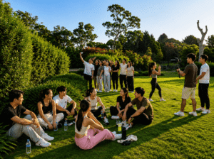 Dance Team Bonding Outdoors