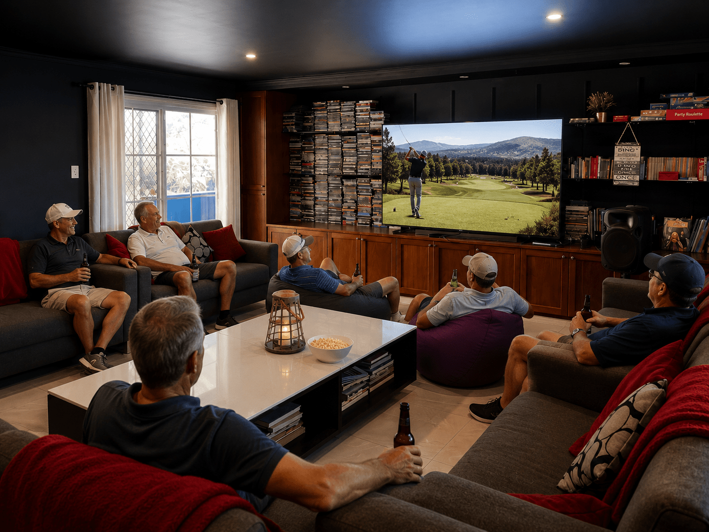 Golf Club members at the cinema room