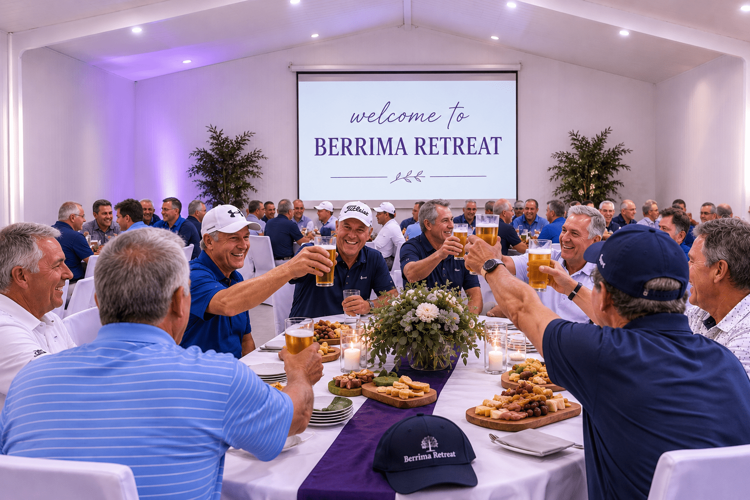 Golf Club members celebrating at Berrima Retreat events room