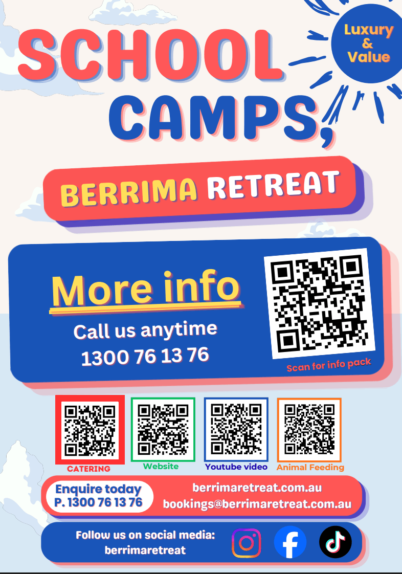 Berrima Retreat School Camp more info with QR codes