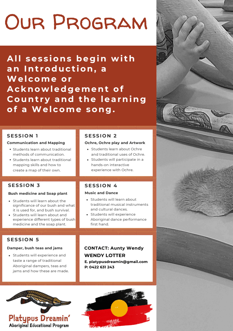 Platypus Dreamin Aboriginal Education Program Sessions