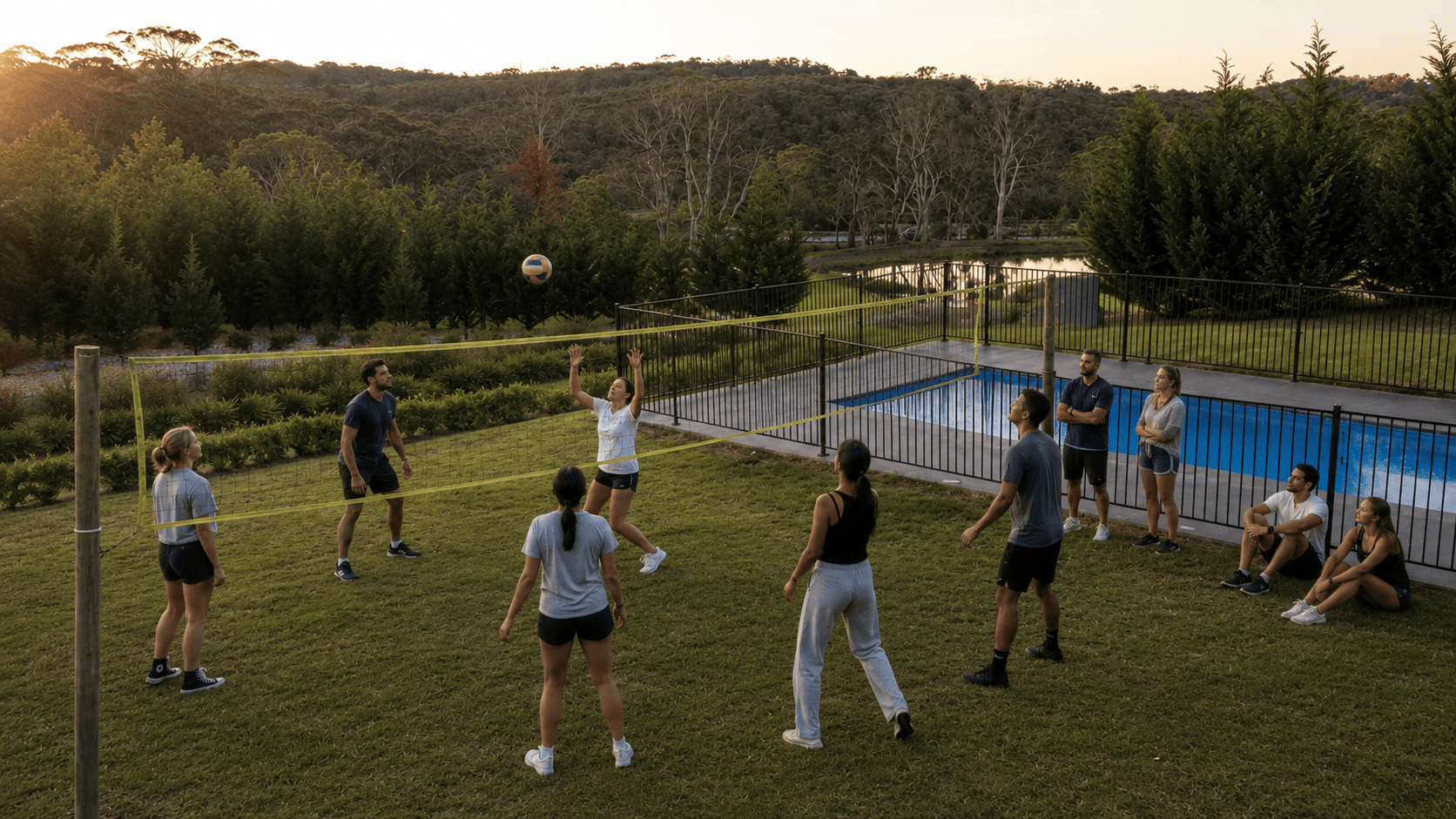 Outdoor and communal facilities for a mining team-building stay in the Southern Highlands