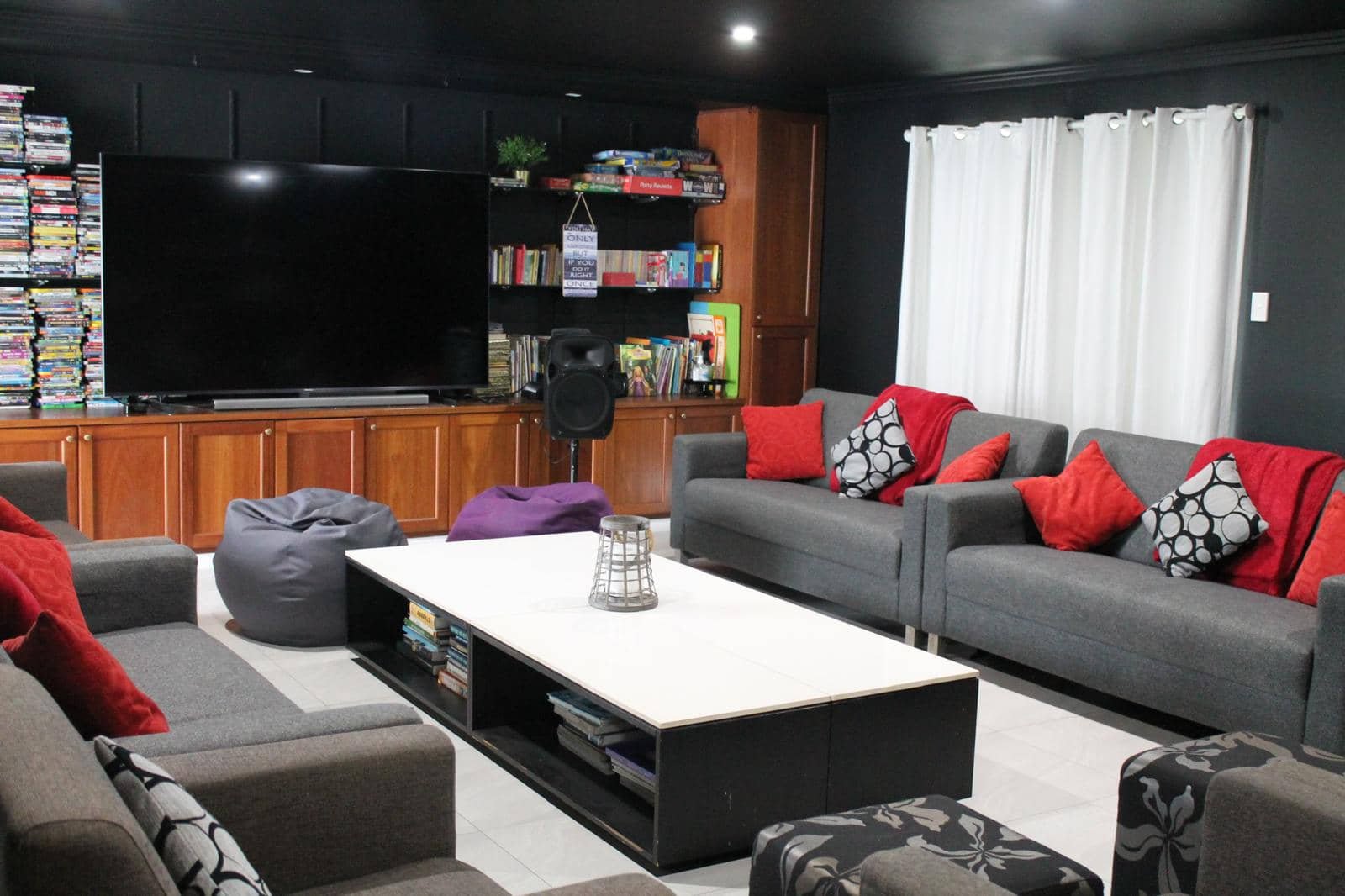 comfortable sofas at Berrima Retreat Cinema room