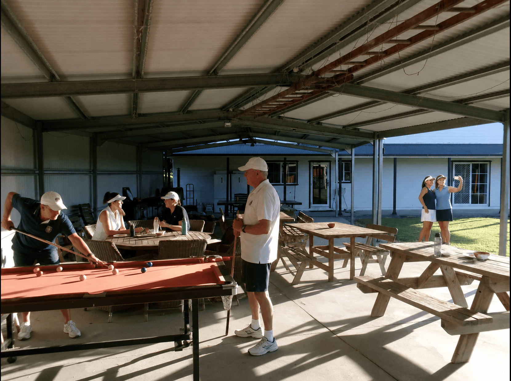 Tennis Club having lunch